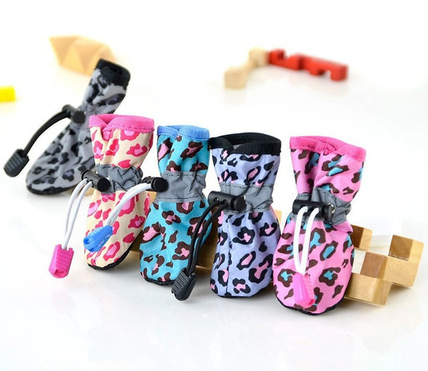 Anti-Slip Waterproof Leopard Print Boots