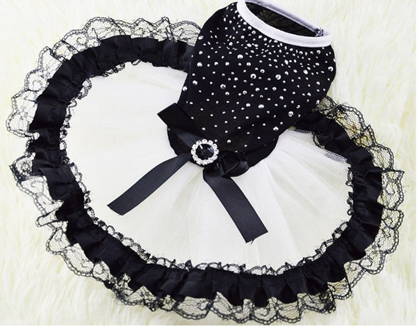 Wedding Black Diamond Skirt Tutu Dress