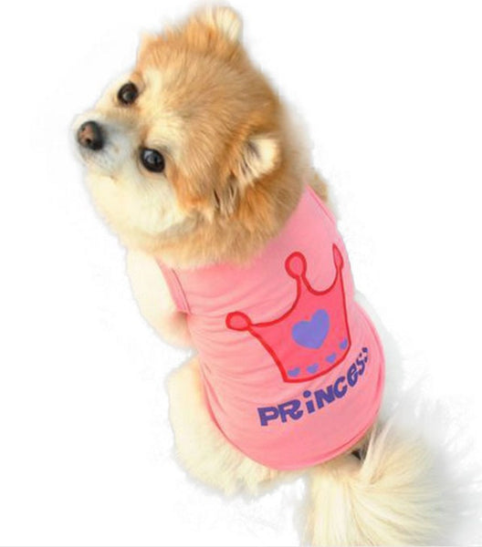 Pink Princess Crown Sleeveless Vest T-Shirt